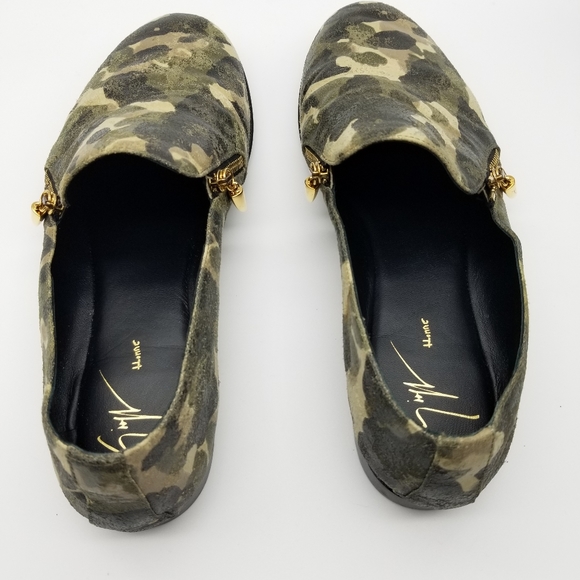 Exquisite Giuseppe Zanotti Camo Loafers Size US 7 - Picture 6 of 8